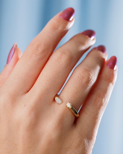 FotoAnel Quenn Moissanite - 3,5 mm - 0.6ct - Prata 925