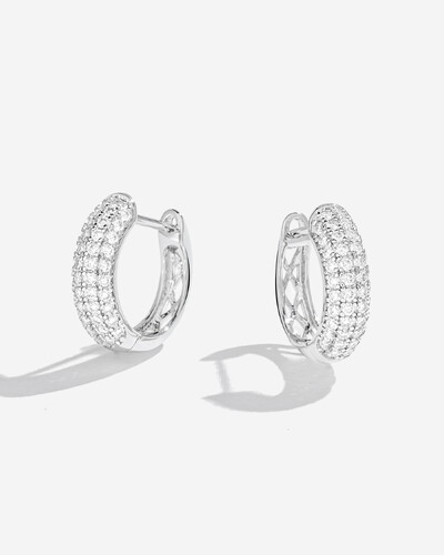 Foto Brinco Argola Sara Moissanite - Prata 925 0.53ct