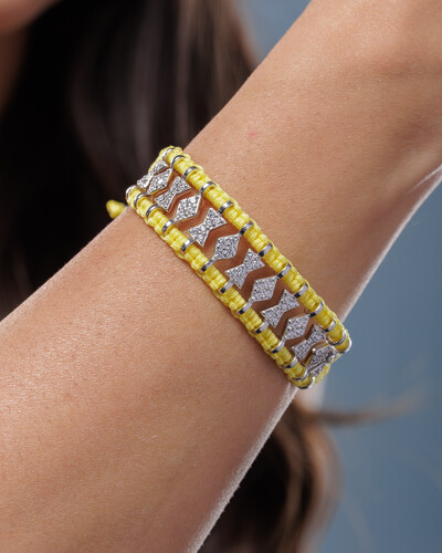 FotoPulseira Macramê Diamond - Prata 925