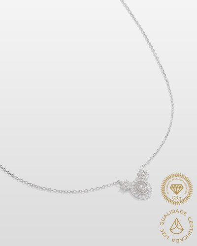 Foto Colar Nossa Senhora das Graças Moissanite 1.3mm - 0.01ct - Prata 925