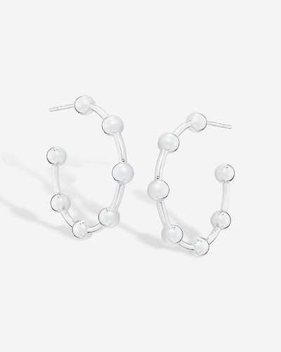 Foto Brinco Argola Bubble Minimalista