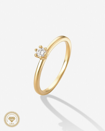 Foto Anel Solitário Talita Moissanite 3mm - 0.10ct - Prata 925