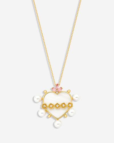 Foto Colar Sagrado Coração Pérolas