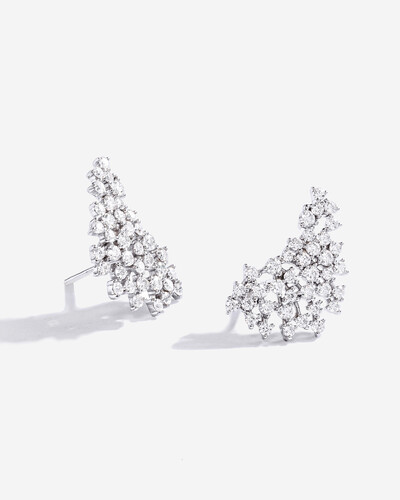 Foto Brinco Ear Cuff Wings - Moissanite - ct - Prata 925