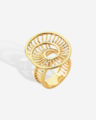 Foto Anel Espiral Trama - Gold