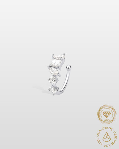 Foto Piercing Nora Moissanite 11x5mm - 1.10ct - Prata 925