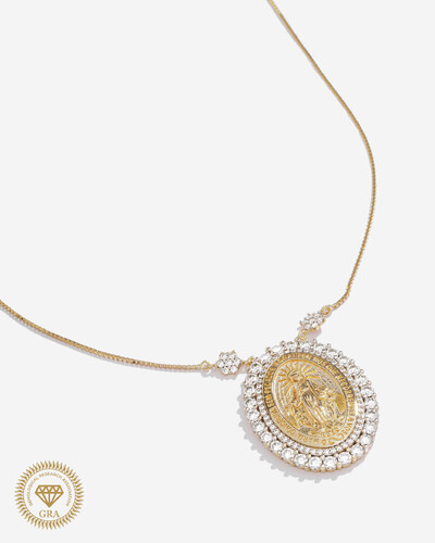 Foto Colar Medalha Nossa Senhora Das Graças Moissanite - 2,5mm - 0.0625 ct - Prata 925