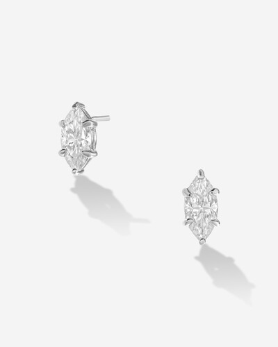 Foto Brinco Pietra (G) Moissanite 5x10mm - 2.0ct - Prata 925