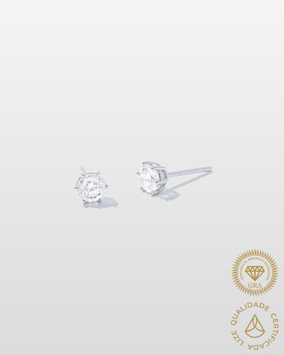 Foto Brinco Évora Moissanite - 5 mm - 0.5 ct - Prata 925