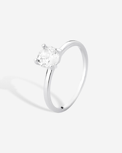 Foto Anel Solitário Anne - Prata 925