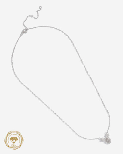 Foto Colar Nossa Senhora das Graças Moissanite 1.3mm - 0.01ct - Prata 925