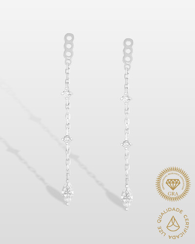 Foto Tarraxa Line Liora Moissanite 3x5mm - 0,74ct - Prata 925