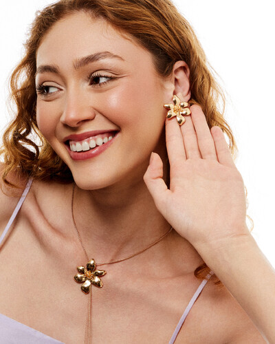 FotoColar Gravata Golden Bloom