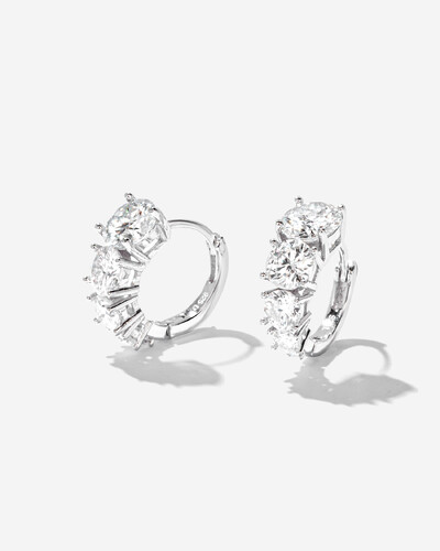 Foto Brinco Argola Lis Moissanite 3.16ct - Prata 925