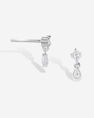 Foto Brinco Ponto de Luz & Gota Rita - Moissanite - 0.32ct- Prata 925