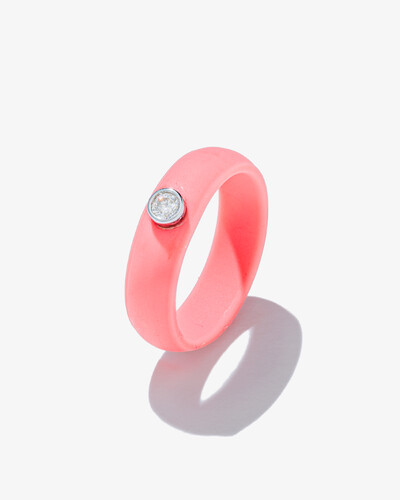 Foto Anel De Silicone Ever Moissanite - 0.1ct - 3mm - Prata 925