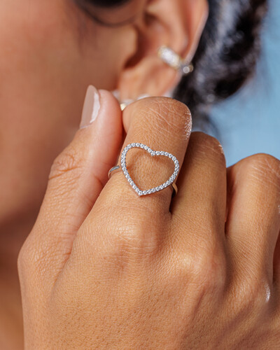 FotoAnel L'amour Moissanite - 0.34ct - Prata 925