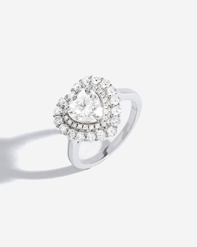 Foto Anel Coração Di Luce Moissanite - 7 mm - 1.2ct - Prata 925