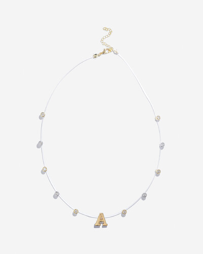 Foto Colar Fio Invisível Inicial Luiza - Personalizado