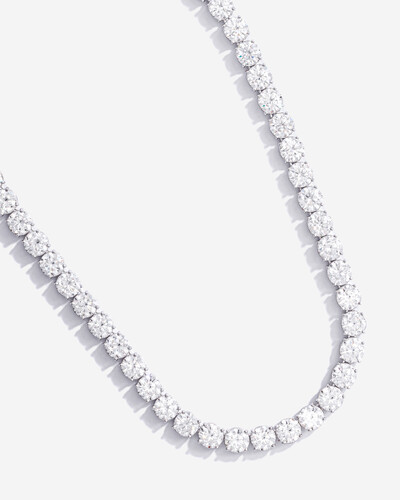 FotoColar Riviera Cloe- Moissanite - 7,0 mm- 1.2ct - Prata 925