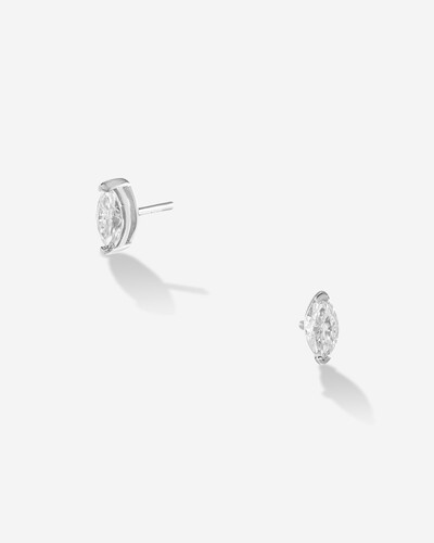 Foto Brinco Pietra (P) Moissanite 3x6mm - 0.2ct - Prata 925