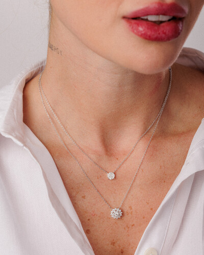 Foto Colar Noite e Luz Petit - Moissanite - 6 mm - 0.2ct - Prata 925