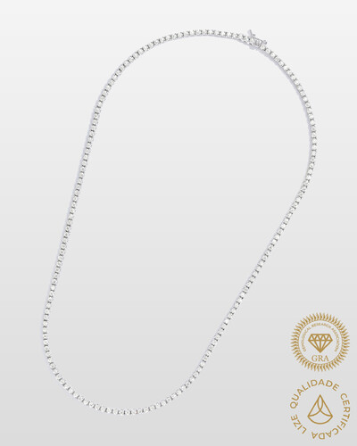 Foto Colar Riviera Moissanite - Prata 925 (45 cm - 2 mm - 4 garras)