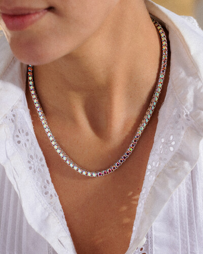 Foto Colar Riviera Holográfica Silver - 5mm - 4 garras - 43cm