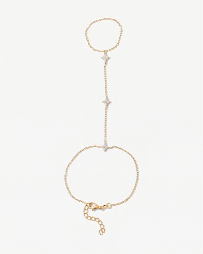 Foto Pulseira De Mão Trevos - Moissanite 2mm - 0.36ct - Prata 925