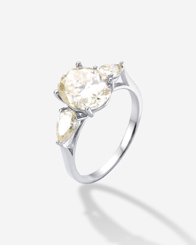 Foto Anel Arles Moissanite - 10 mm - Prata 925