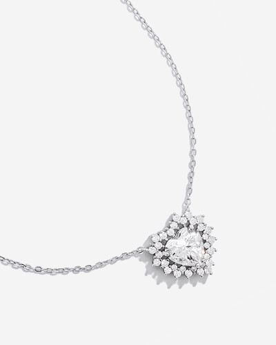 Foto Colar Coração Grace - Moissanite 0.8 mm - 2.53ct - Prata 925