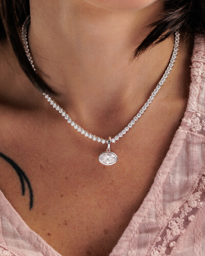 Foto Colar Riviera Moissanite - Prata 925 (40 cm - 2,5 mm - 3 garras)