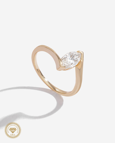 Foto Anel Athena- Moissanite 5*10 mm - 1.0ct - Prata 925