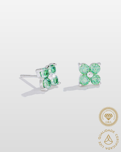 Foto Brinco Moissanite Noelle - 0.1ct - 0,6 mm -Prata 925