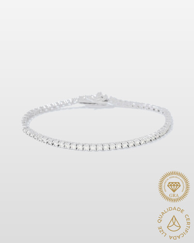 Foto Pulseira Riviera Moissanite - 0.84ct - Prata 925 -16 cm - 2 mm