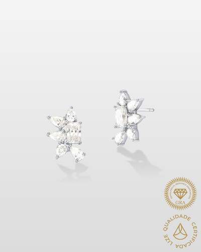 Foto Brinco Ear Cuff Moissanite Florence - 0.8ct - Prata 925