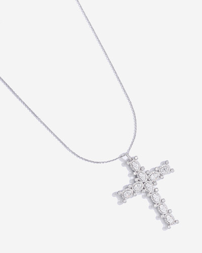 Foto Colar Cruz Moissanite - ct - Prata 925
