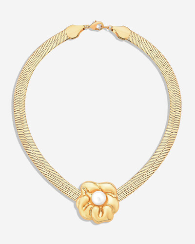 Foto Colar Chocker Flower