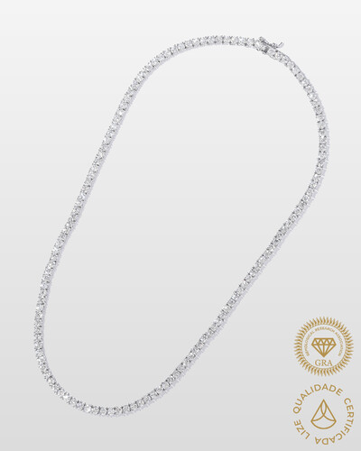 Foto Colar Riviera Aurora Moissanite - 3 mm - 40cm Prata 925