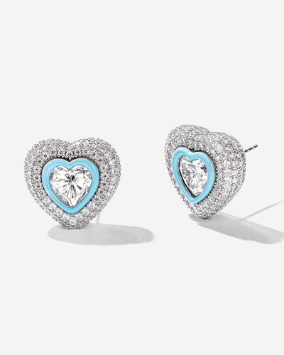 Foto Brinco Coração Julia - Moissanite - 4.0ct- Prata 925