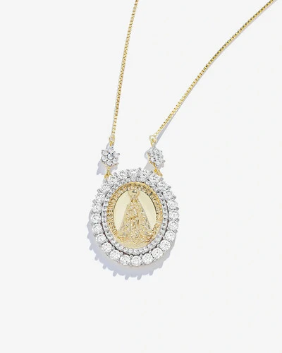 Foto Colar Nossa Senhora Aparecida Moissanite 2mm - 0.03ct - Prata 925