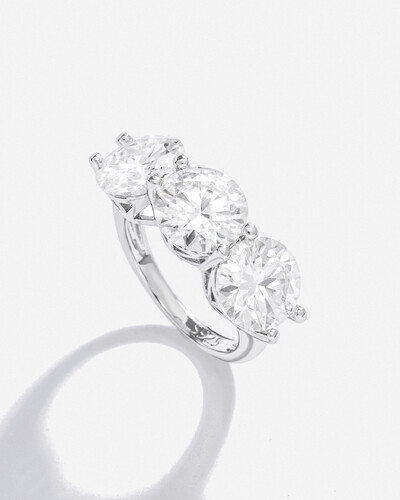 Foto Anel Aparador Yildiz- Moissanite 8 mm - 2,0ct - Prata 925