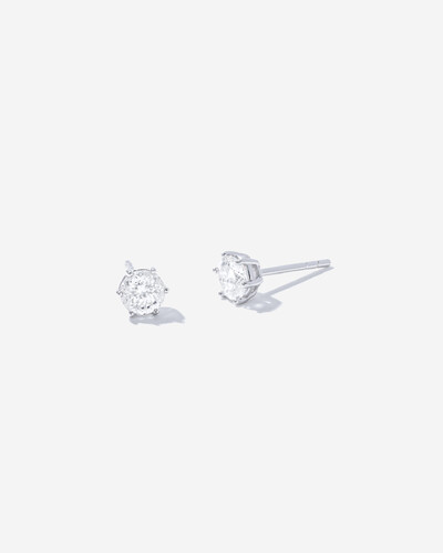 Foto Brinco Évora Moissanite - 5 mm - 6 Garras - Prata 925