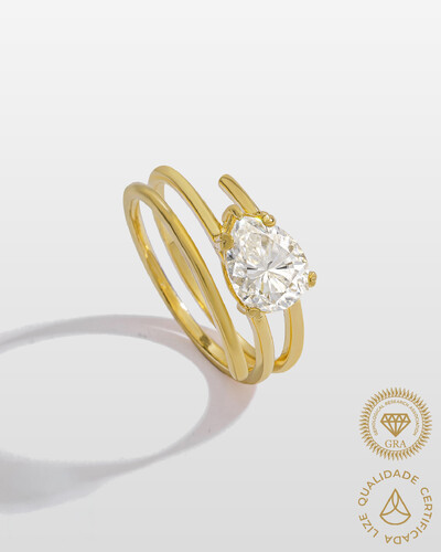 Foto Anel Alana - Moissanite 10 mm - 2.0ct - Prata 925