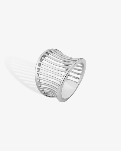 Foto Anel Maxi Trama - Silver
