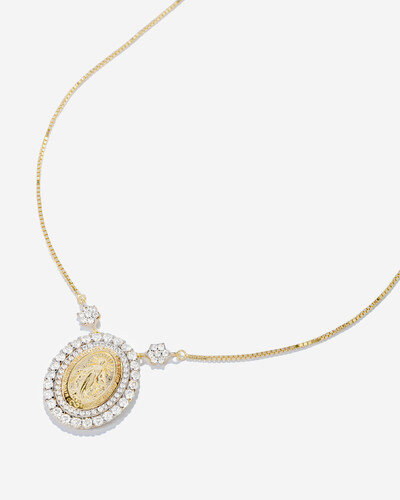 Foto Colar Medalha Milagrosa - Moissanite - Prata 925