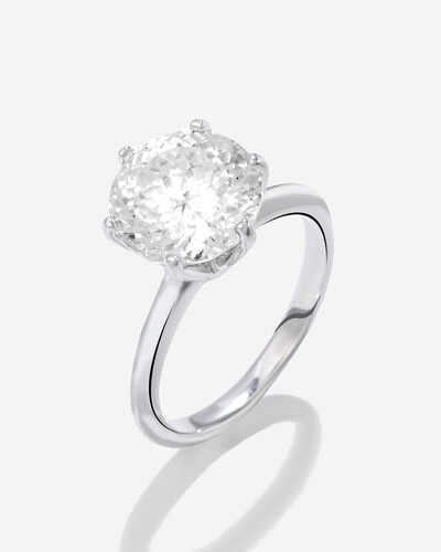 Foto Anel Solitário Évora Moissanite - 11 mm - 5.0 ct - Prata 925