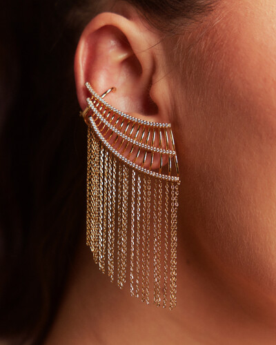 Foto Brinco Ear Cuff Tramas Shine