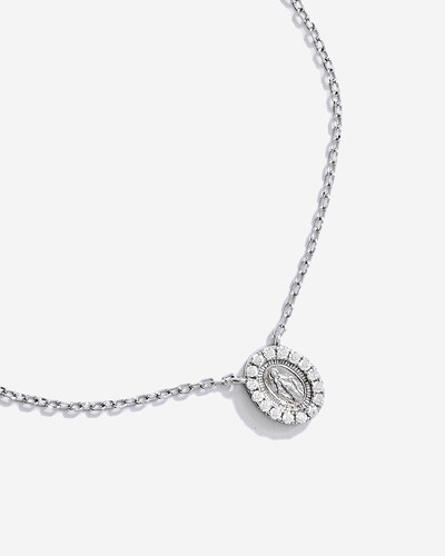 Foto Colar Medalha Nossa Senhora das Graças - Moissanite - 0.16ct - Prata 925