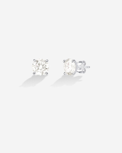 Foto Brinco Ponto de Luz Moissanite 8 mm - Prata 925